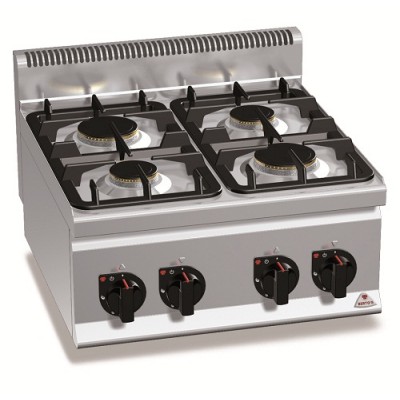 Плита газовая с 4 конфорками ggmgastro GHB873E